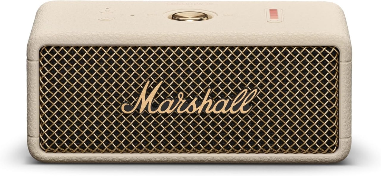 Marshall Emberton III Portable Bluetooth Speaker - Rugged Waterproof IP67 Design | Loud Stereo Sound, Deep Bass with 32+ Hr Playtime | Compact and Wireless for Travel and Outdoors - Cream