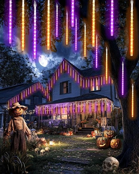 Christmas Lighted Sphere Balls Outdoor - 3 Pack 5.5" 50 LED Hanging Starlight Light, Replaceable Bulbs with Add-On Plug, Hanging Lights for Trees Party Wedding Patio Indoor Decorations